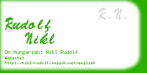 rudolf nikl business card